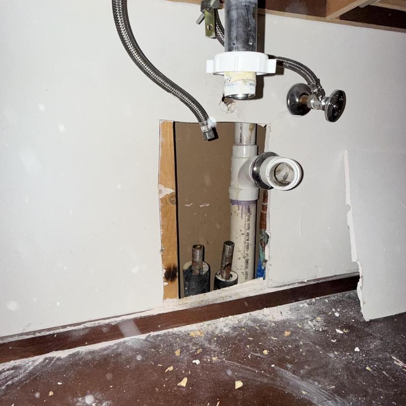 Hot water line leak isolation under bathroom foundation Hot water line leak isolation under bathroom foundation