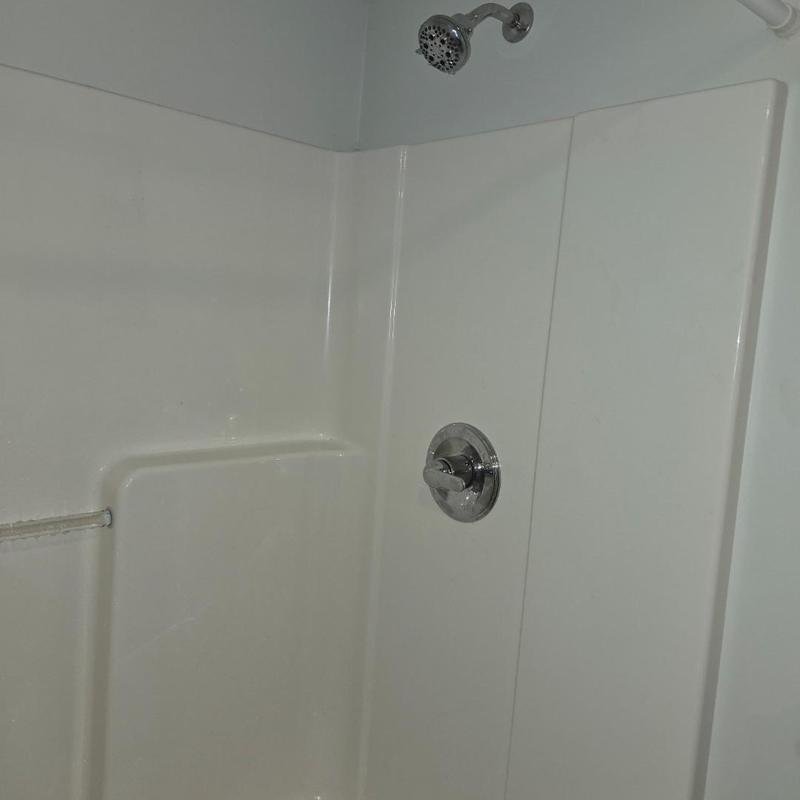 Delta single-handle shower valve and showerhead installation