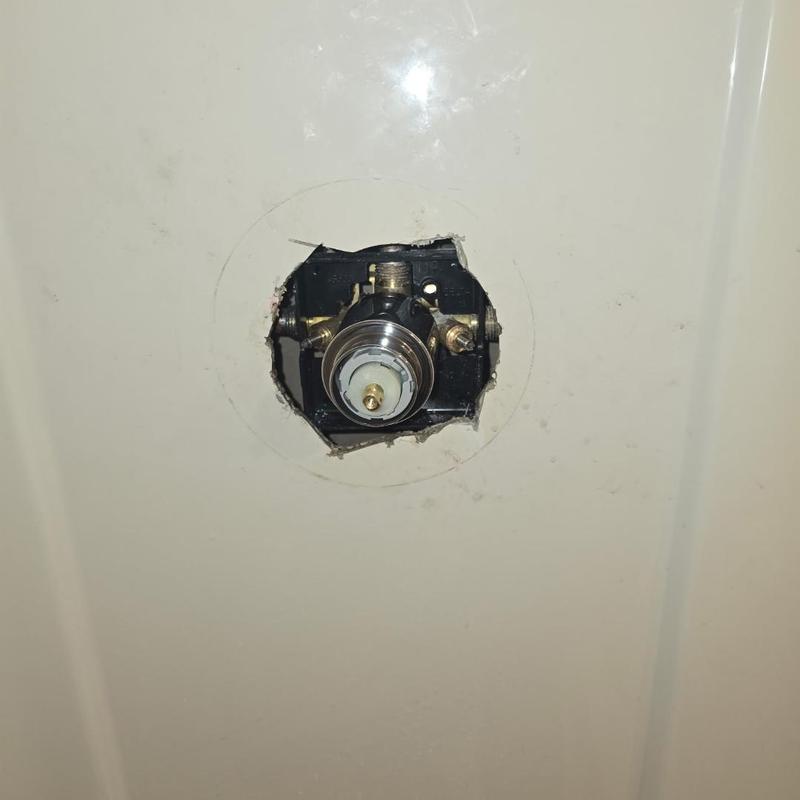 Delta single-handle shower valve installation hole