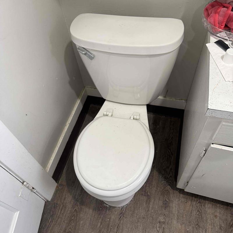 Toilet with replaced flange, no base leaks
