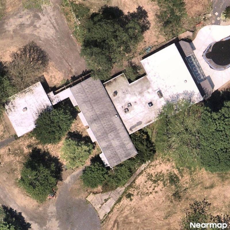 Flat residential roof aerial inspection in East Stroudsburg