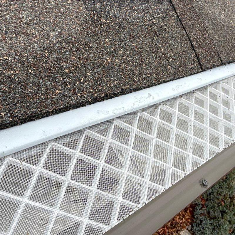 LeafFilter gutter guard on seamless aluminum gutter