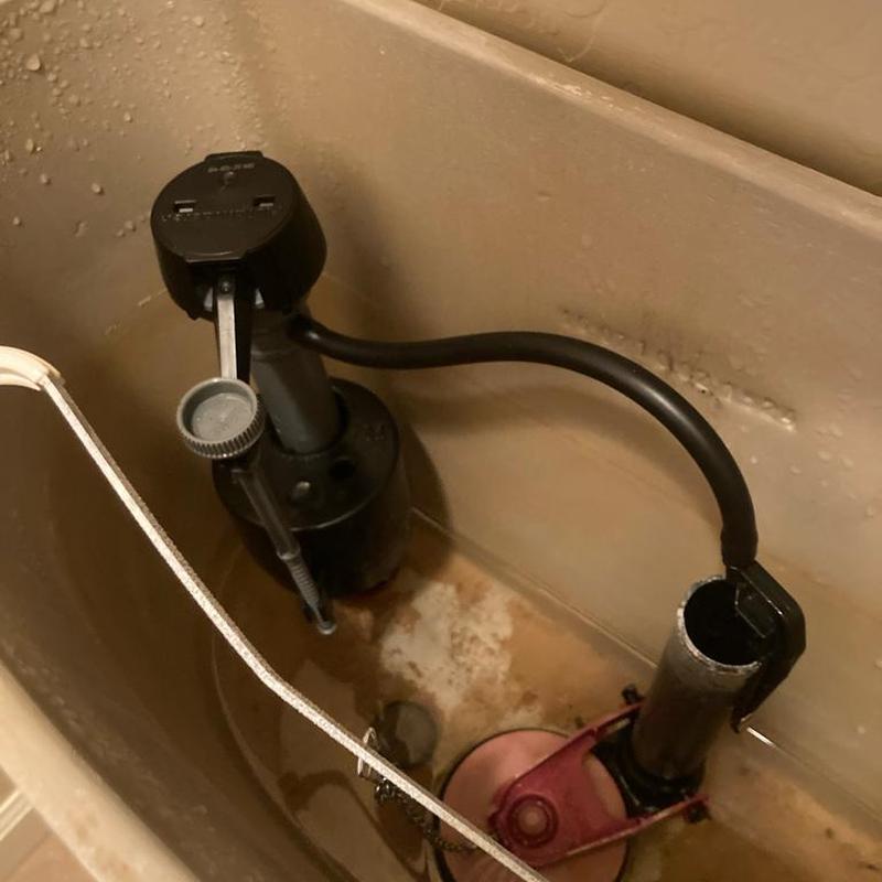 Toilet fill valves installation inside tank