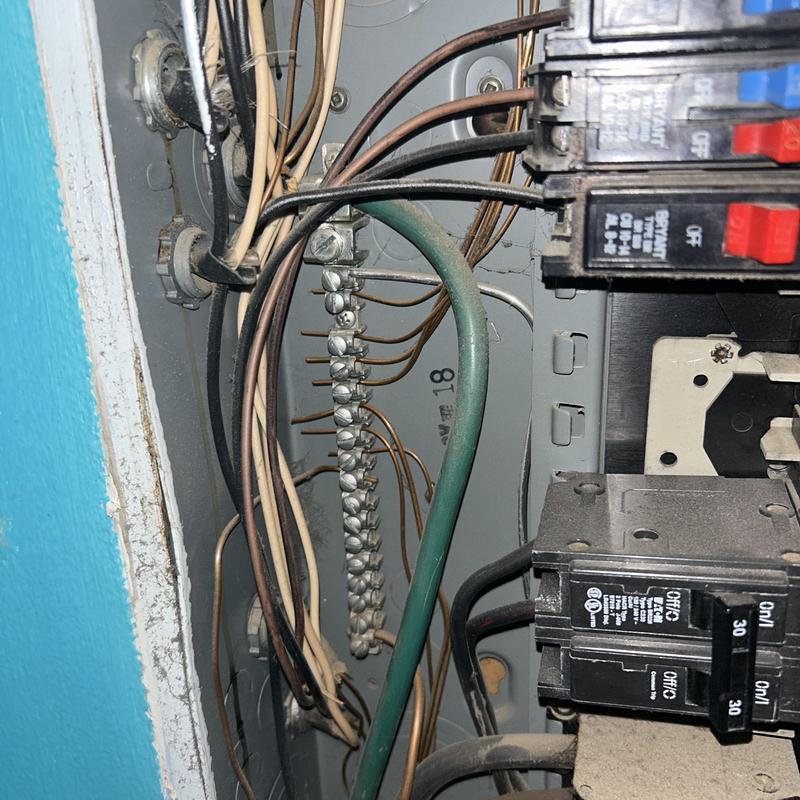 Main electrical panel with breaker and wiring in Boise