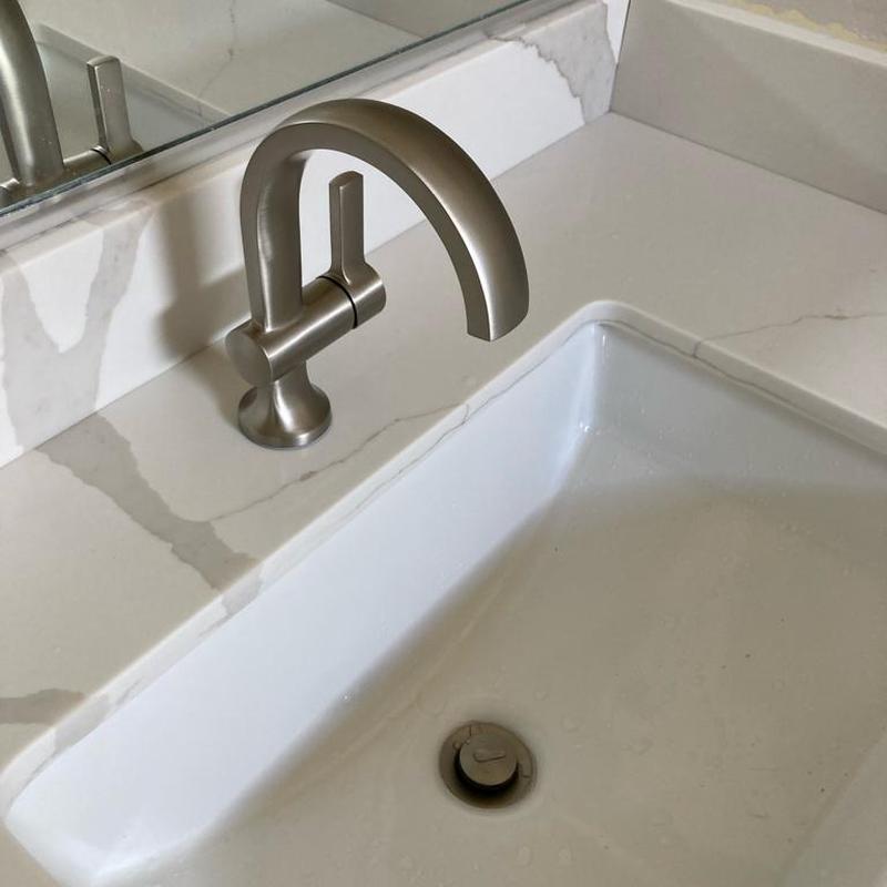 Delta single hole lav faucet installation on sink