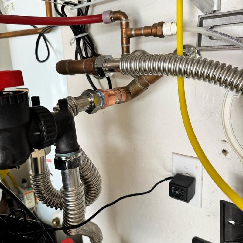 Green Fusion 1000 water softener with piping installation