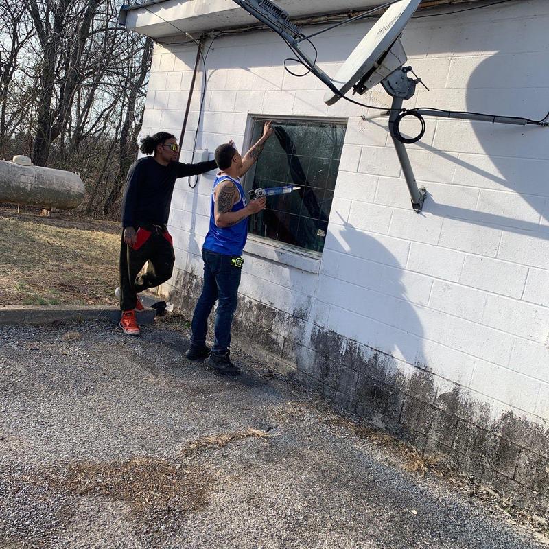 Window sealing and inspection on exterior wall