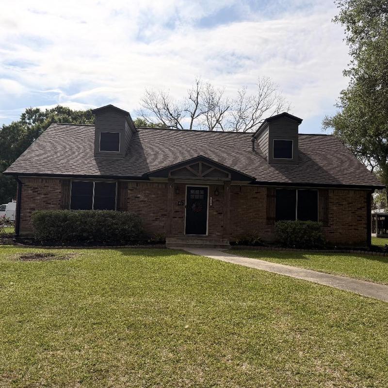 Residential roof shingles with vent flashing in Pearland TX