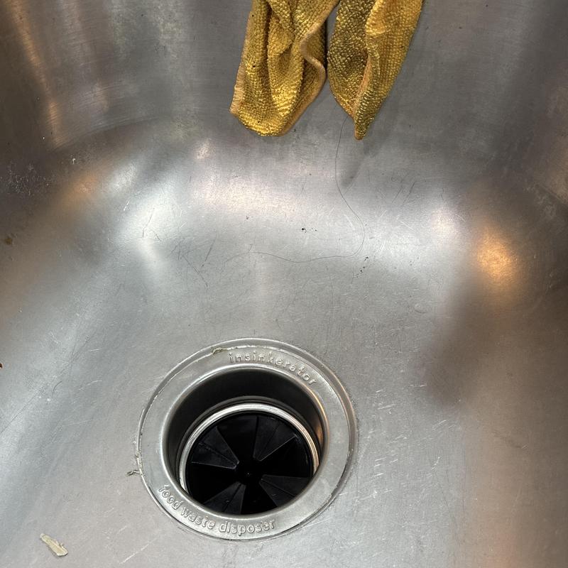 Garbage disposal sink drain with new Badger 12 HP unit