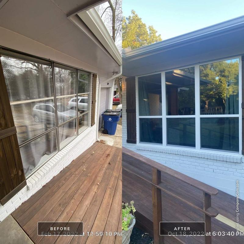 Energy Star white vinyl windows before and after upgrade