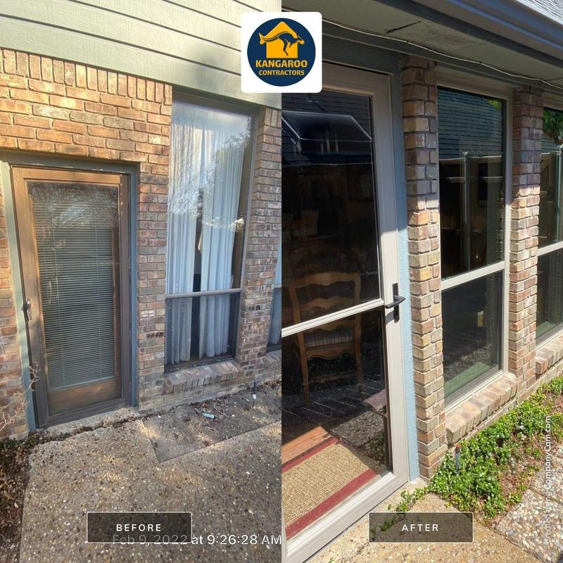 Vinyl Energy Star windows and Andersen storm doors replacement