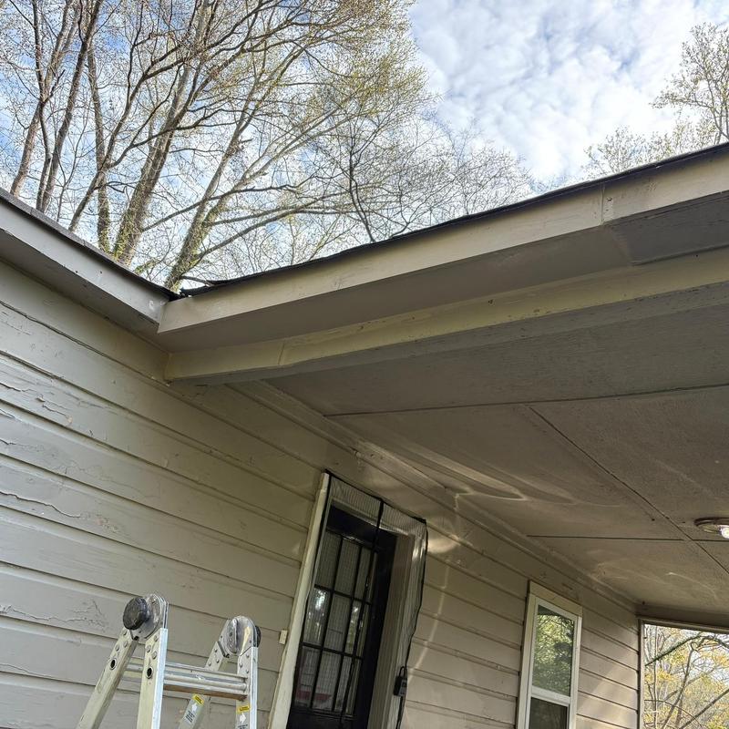Fascia and soffit replacement and painting outside house