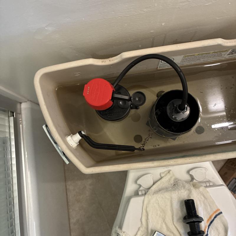 Toilet fill valve and flapper replacement inside tank