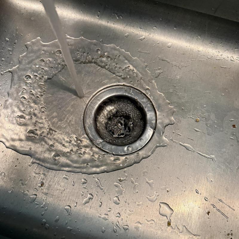 Kitchen sink drain flowing after blockage removal
