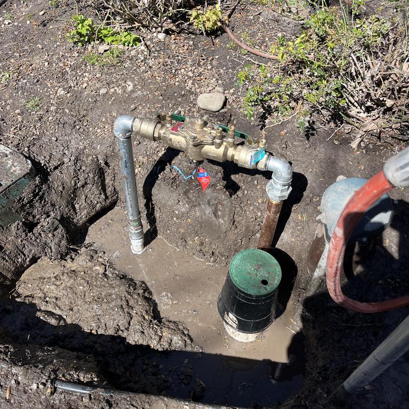 Reduced pressure backflow assembly and curb stops install