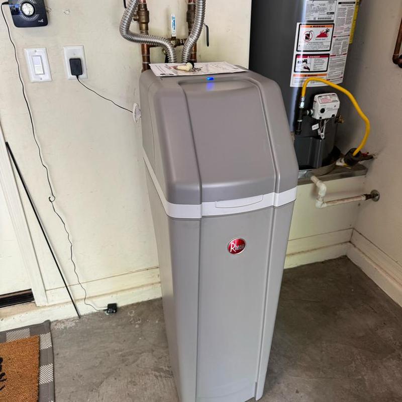 Rheem water softener with gas water heater