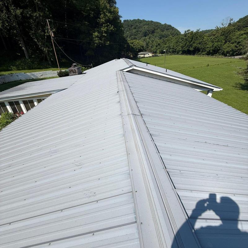 Metal roof with hail damage inspection in Tennessee