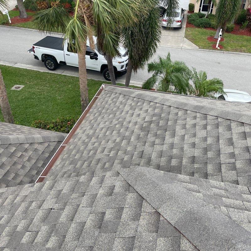 GAF Timberline HDZ shingle roof with copper drip edge