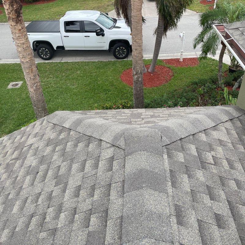 GAF Timberline HDZ roof shingles with ridge cap