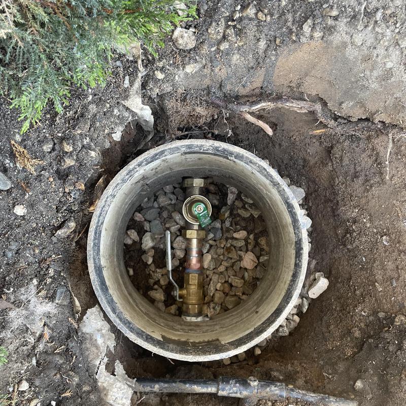 Pressure reducing valve and shut off inside valve box