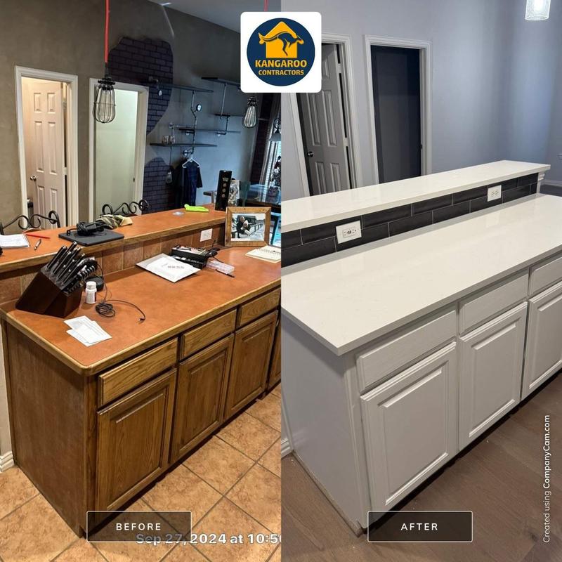 Quartz countertops and painted kitchen cabinets upgrade Quartz countertops and painted kitchen cabinets upgrade