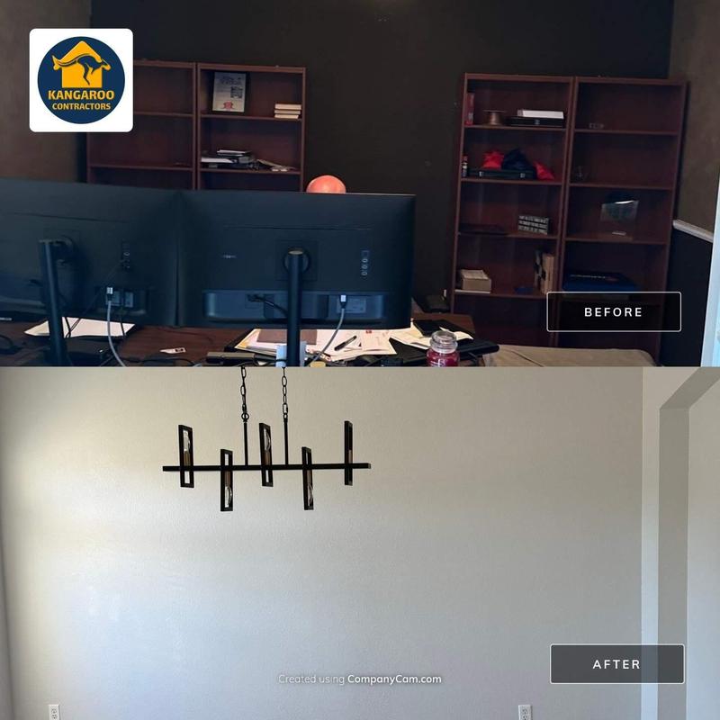 Wall paint and decor removal in home office