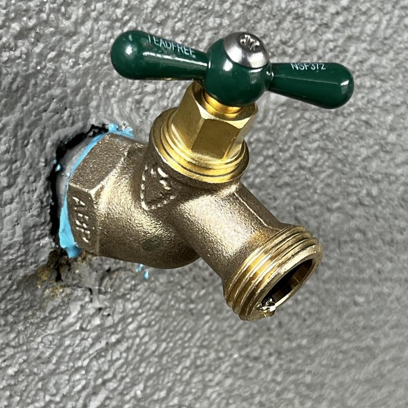 34 Female Hose Bibb installation on exterior wall 34 Female Hose Bibb installation on exterior wall