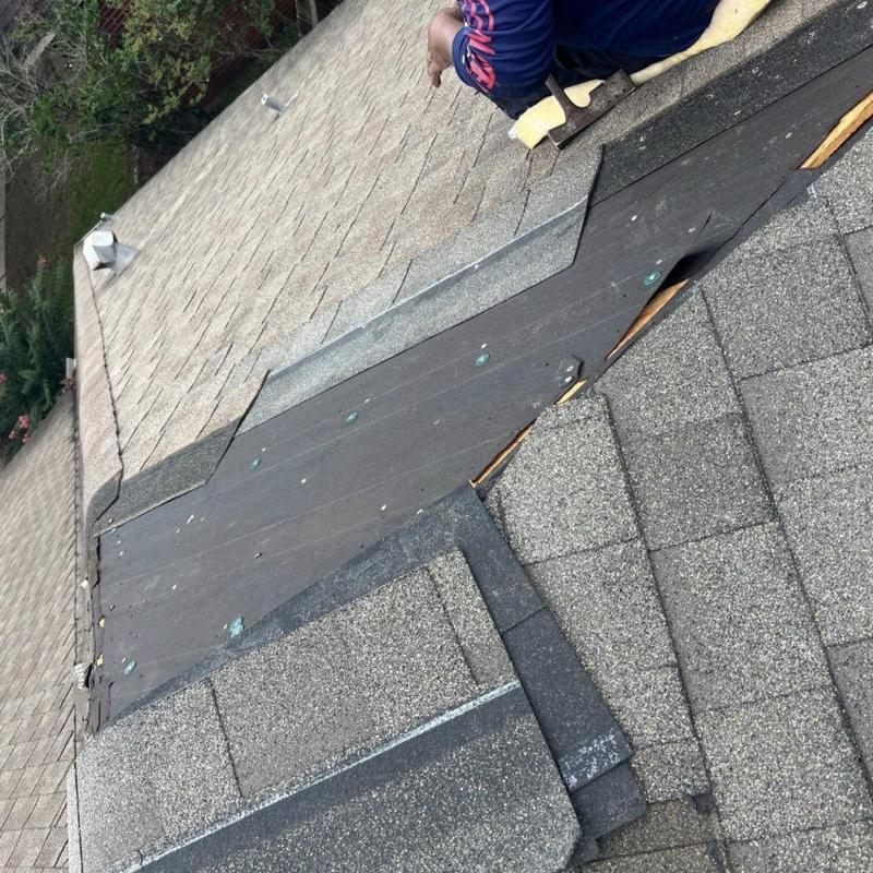 Roof ridge vent with new underlayment installation