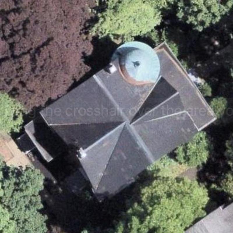 Roof shingles and flashing inspection from above Roof shingles and flashing inspection from above