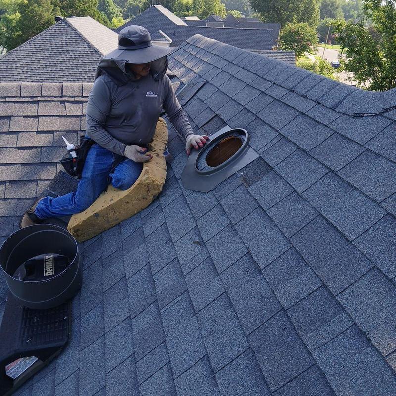 Turbine vent replacement on shingled roof