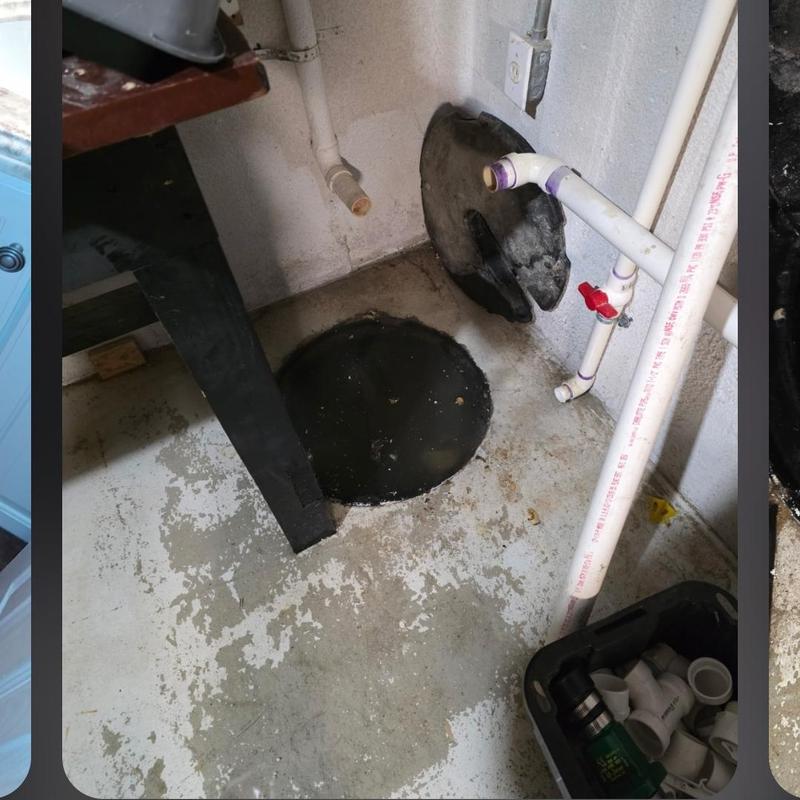 Sump pump system with PVC piping and check valve installation