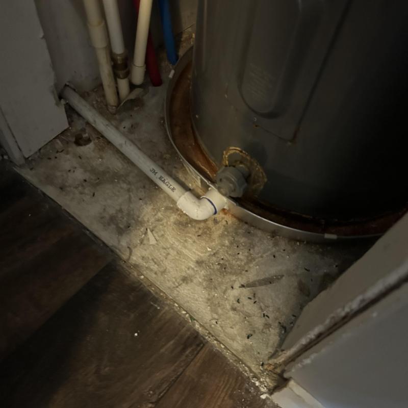 Water heater drain replacement with new PVC piping