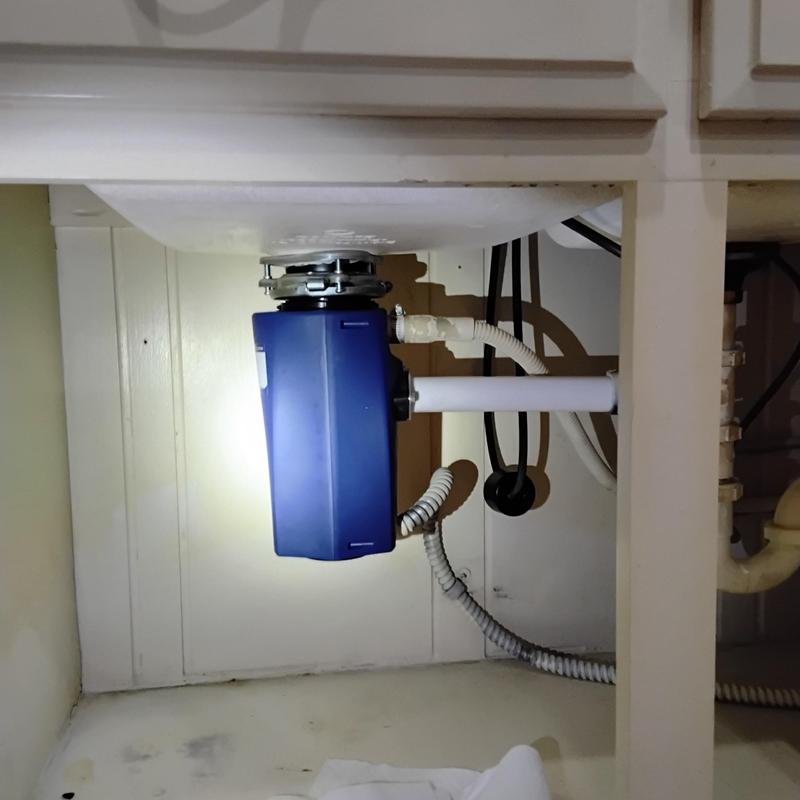 12 hp garbage disposal installed under sink with plumbing 12 hp garbage disposal installed under sink with plumbing