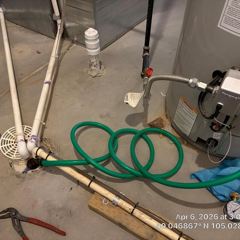 Power vent water heater flush and sensor inspection