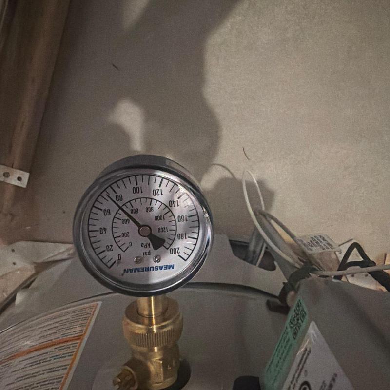 Power vent water heater pressure gauge and wiring check