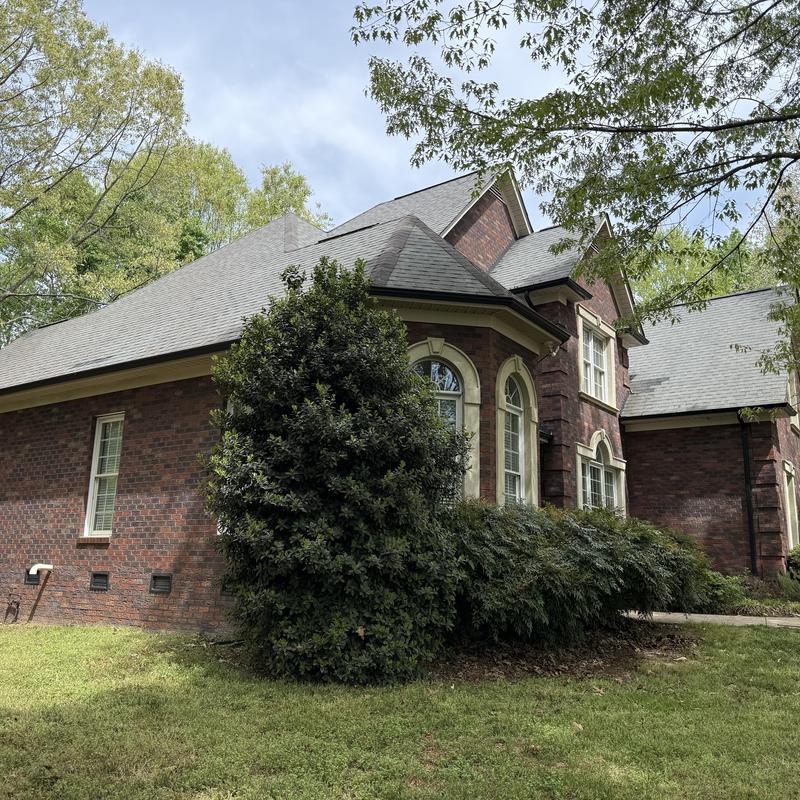 Roof shingle replacement at brick home in Monroe, NC Roof shingle replacement at brick home in Monroe, NC