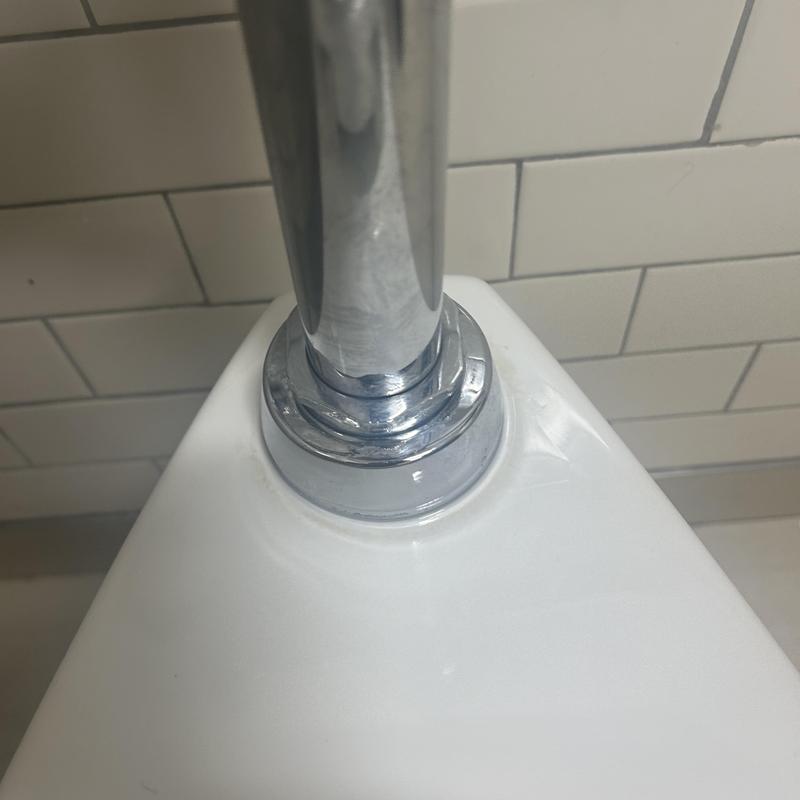 Toilet flush valve with chrome pipe connection Toilet flush valve with chrome pipe connection