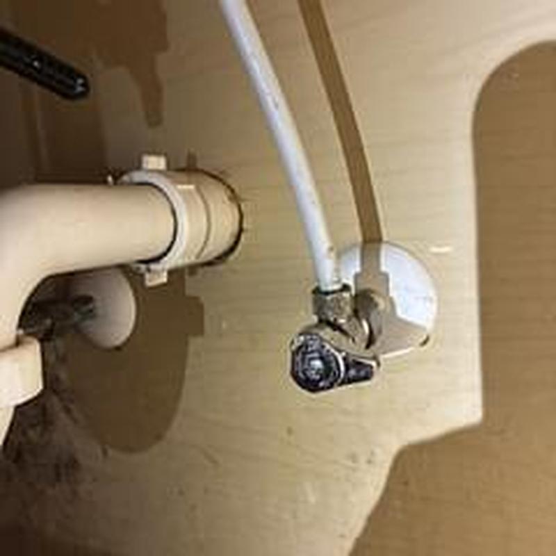 Shut off valve replacement under sink in kitchen cabinet