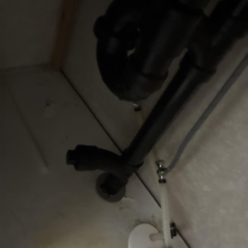 Bathroom sink drain pipe and water supply lines installation