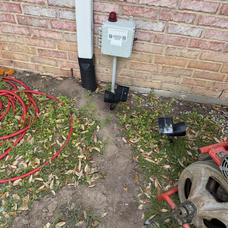 Sewer line blockage clearance at septic tank inlet