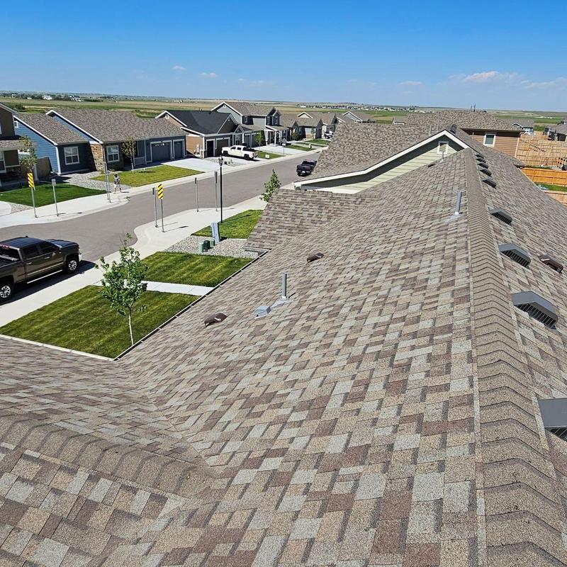 Asphalt shingle roof with hail damage inspection in Strasburg