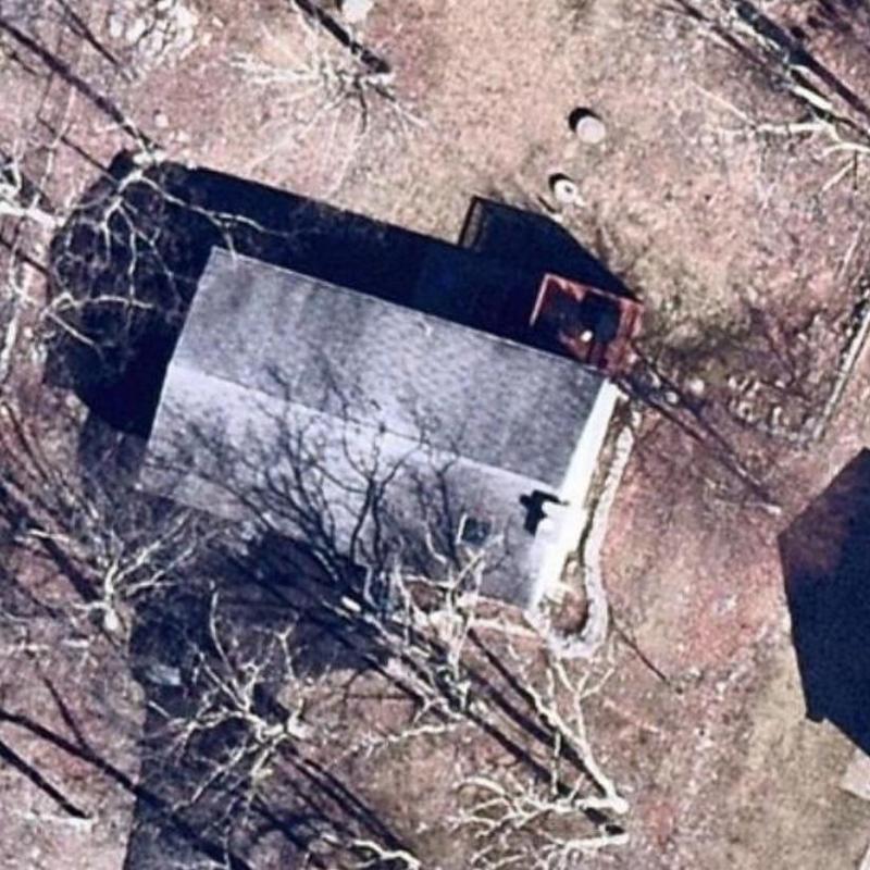 Roof shingles and flashing inspection aerial view Roof shingles and flashing inspection aerial view