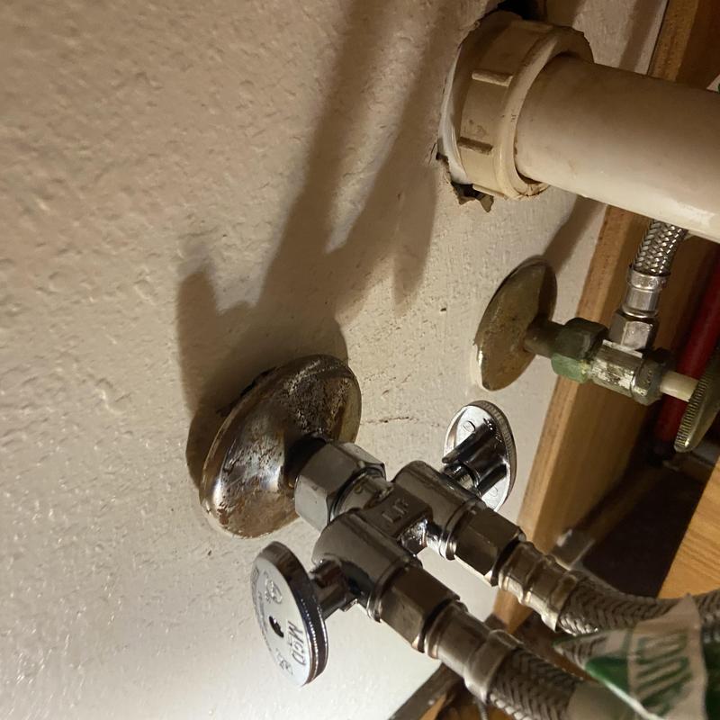 Shut-off valve replacement under men's restroom sink Shut-off valve replacement under men's restroom sink