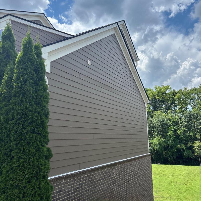 Fiber cement siding on residential home exterior
