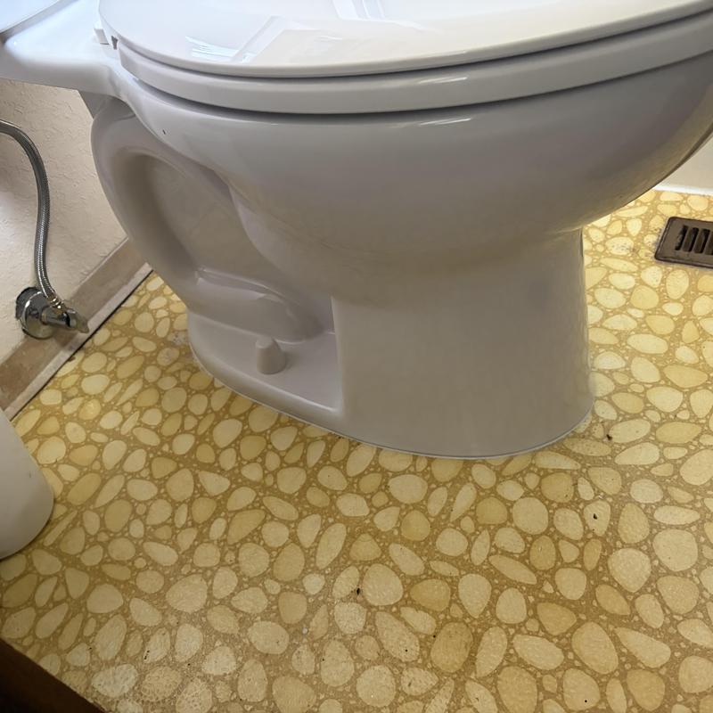 Toilet installation with new shut off valve and supply line