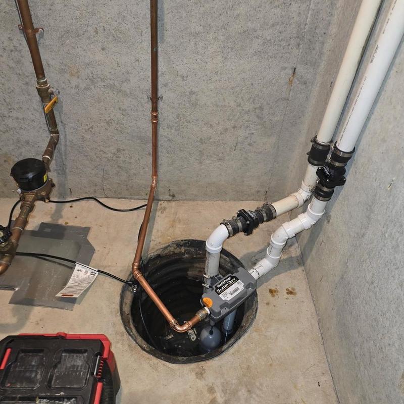 Liberty Water Jet backup sump pump installation