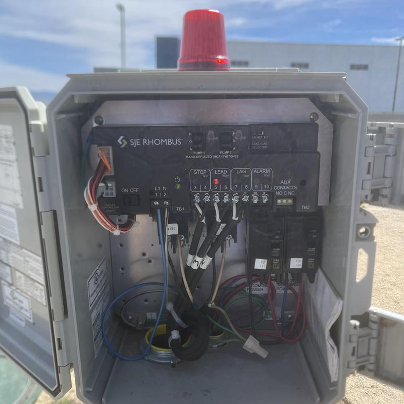SJE Rhombus sewage ejector pump alarm panel with wiring SJE Rhombus sewage ejector pump alarm panel with wiring