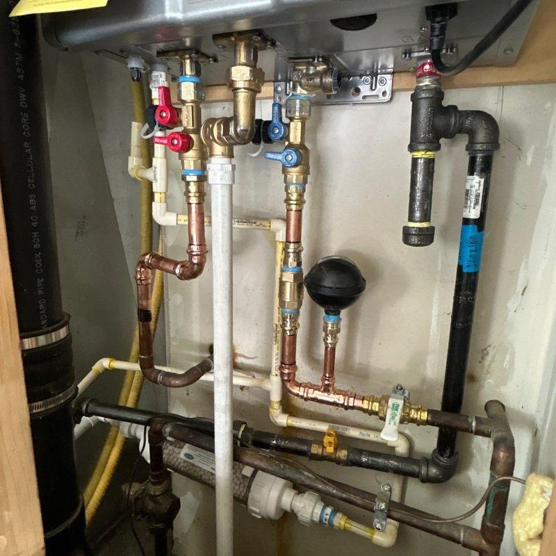 Boiler piping and valve system with pressure vessel