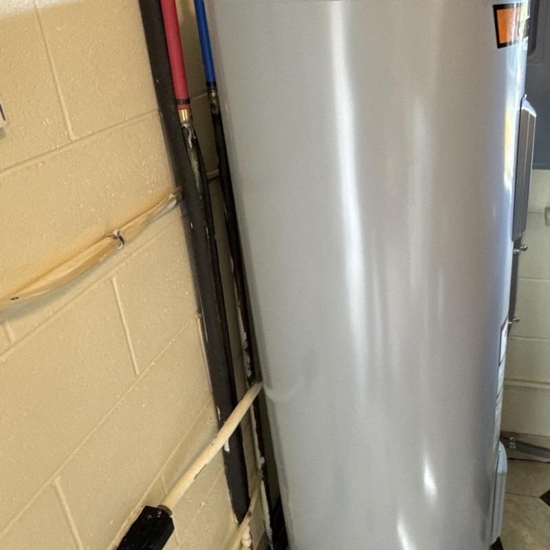 50-gallon State water heater installed in utility room