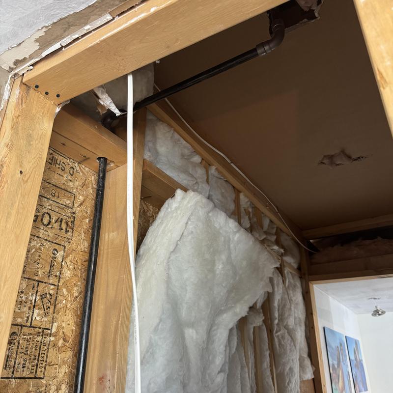 Gas line piping with wall insulation removal in Buckeye